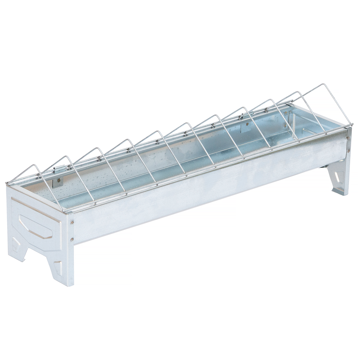 Karmnik korytkowy dla drobiu podłużny metalowy 50 cm