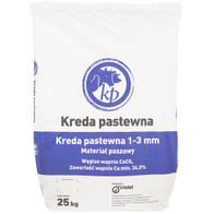 Kreda pastewna dla drobiu gruboziarnista frakcja 1-3 wapno dla kur 25 kg