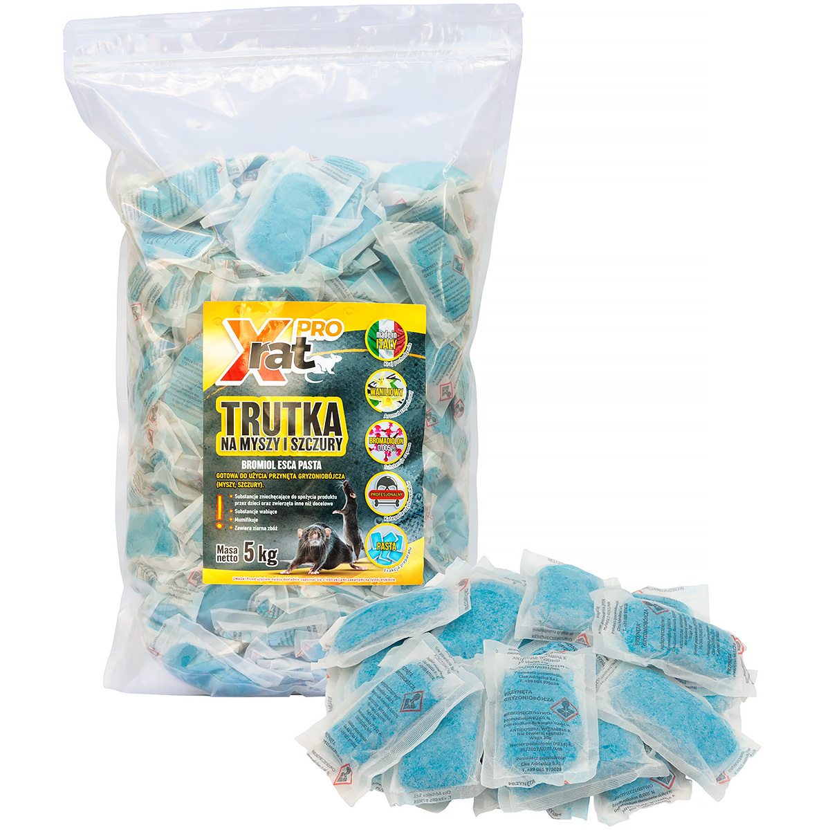 Trutka na szczury i myszy pasta X-RAT PRO 5 kg