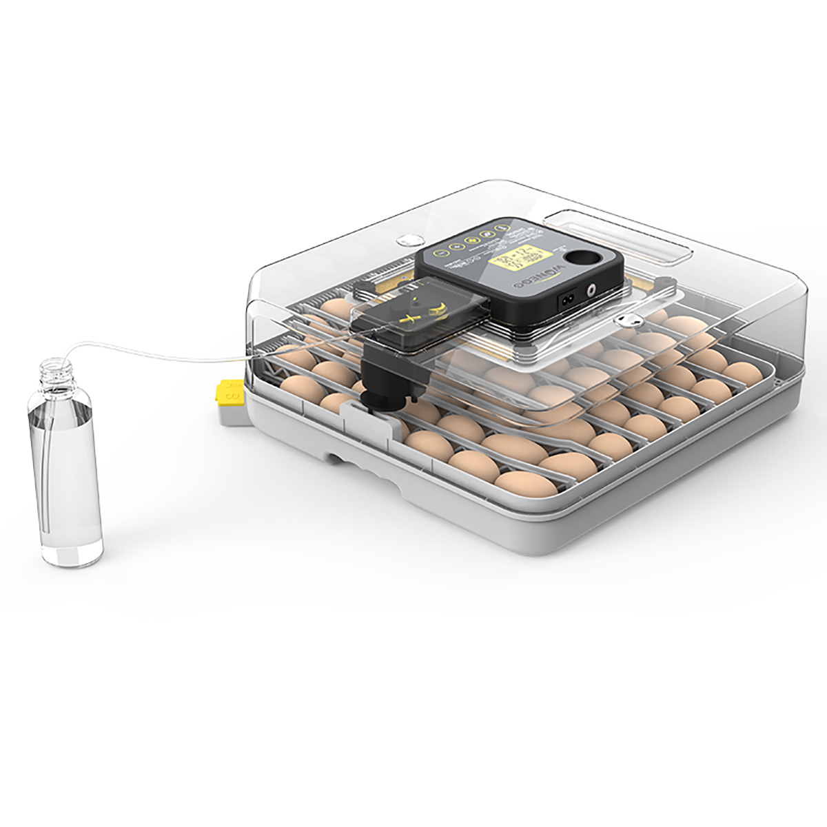 Inkubator do jaj automatyczny z pompą wilgotności, regulowaną tacą OVOstart 48 DUAL 230V/12V