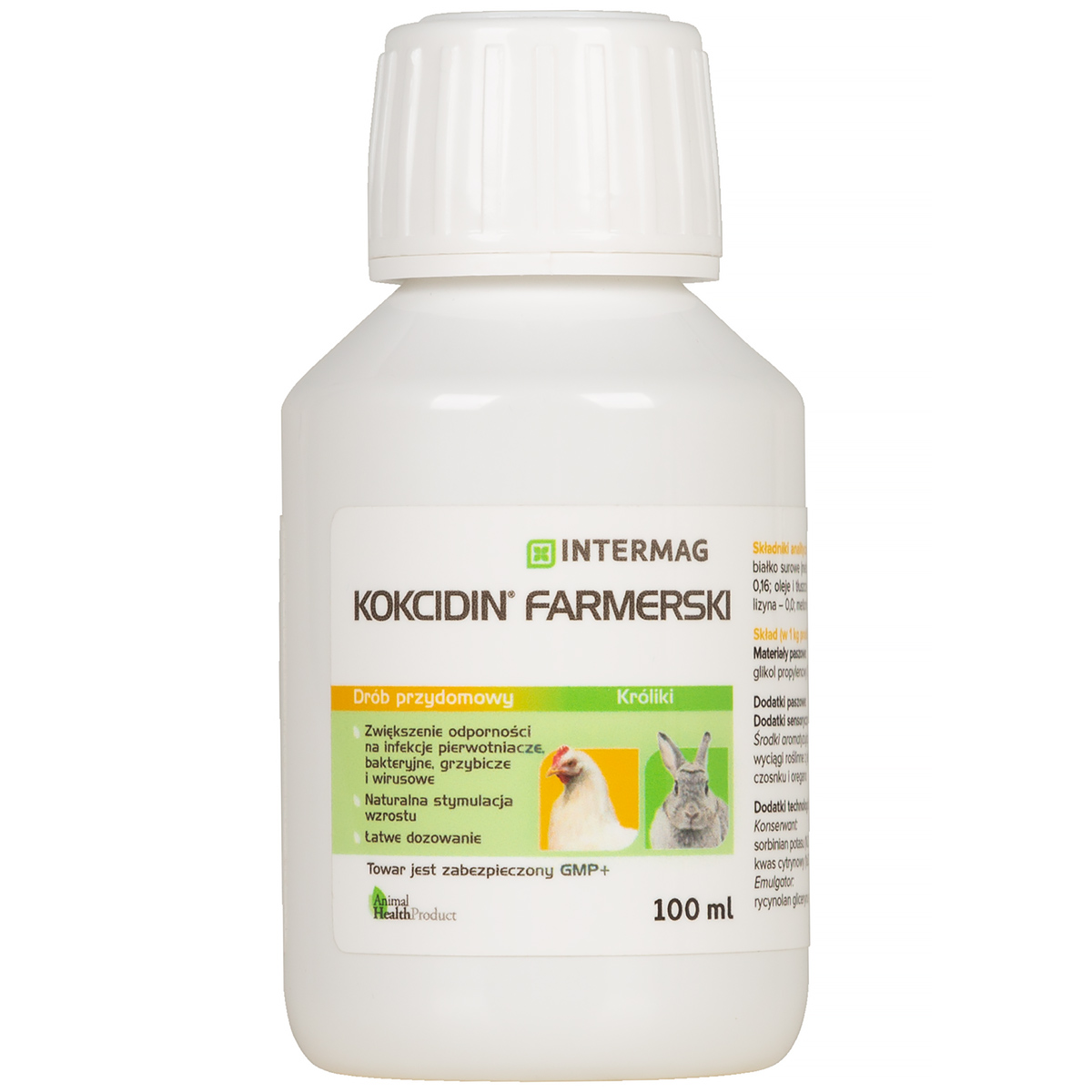 Kokcidin Farmerski przeciw kokcydiozie dla drobiu i kr&oacute;lik&oacute;w 100 ml