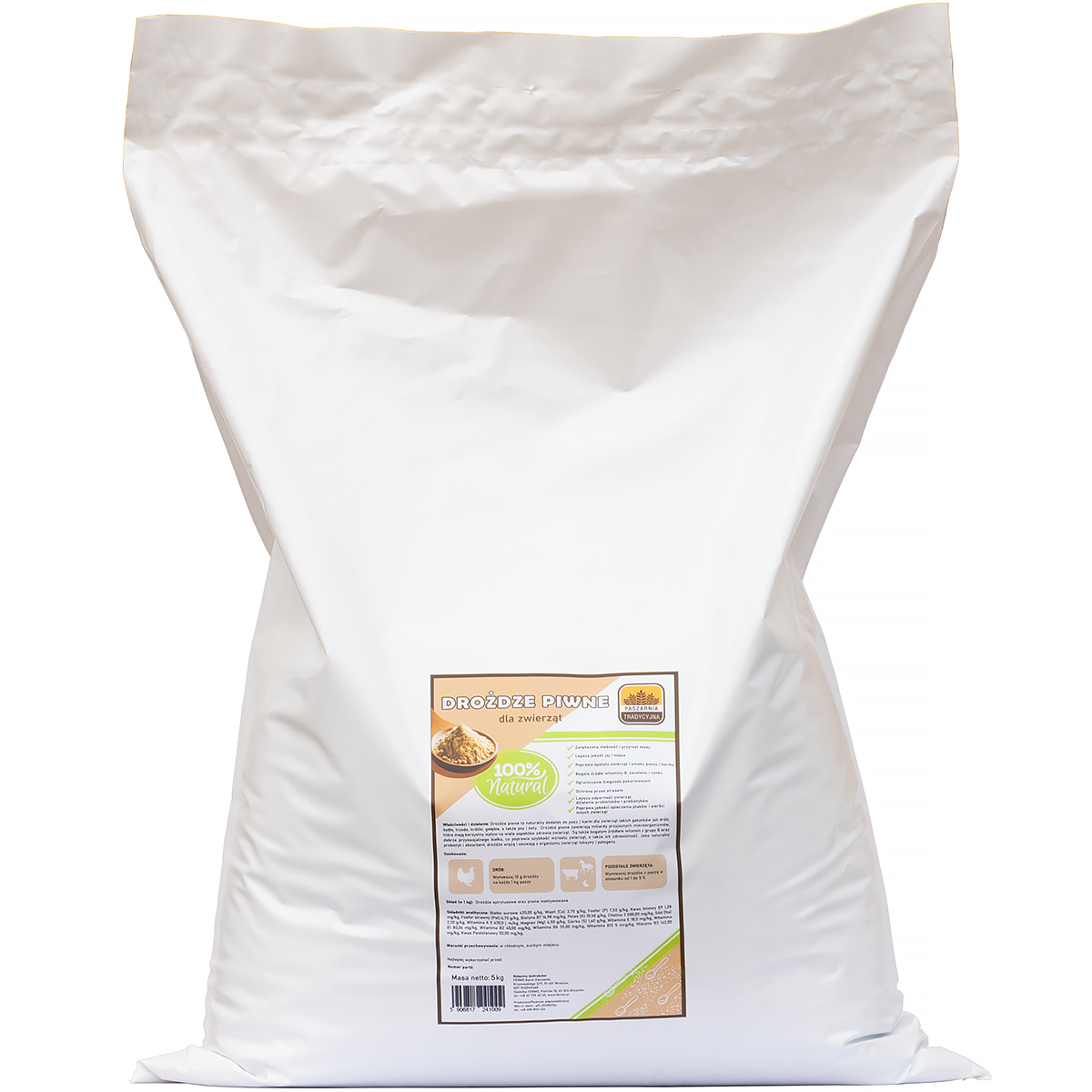 Drożdże piwne do pasz dla kur i zwierząt  5 kg
